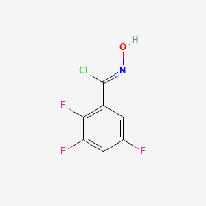 molecular formula C7H3ClF3NO B8224849 (1Z)-2,3,5-trifluoro-N-hydroxybenzenecarboximidoyl chloride 