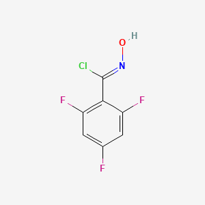 molecular formula C7H3ClF3NO B8224855 (1Z)-2,4,6-trifluoro-N-hydroxybenzenecarboximidoyl chloride 