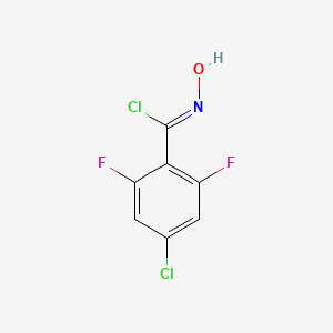molecular formula C7H3Cl2F2NO B8224857 (1Z)-4-chloro-2,6-difluoro-N-hydroxybenzenecarboximidoyl chloride 