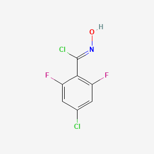 (1Z)-4-chloro-2,6-difluoro-N-hydroxybenzenecarboximidoyl chloride