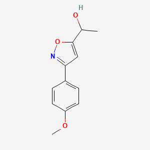 molecular formula C12H13NO3 B8224863 1-[3-(4-Methoxyphenyl)-1,2-oxazol-5-yl]ethanol 
