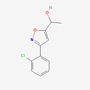 molecular formula C11H10ClNO2 B8224871 1-[3-(2-Chlorophenyl)-1,2-oxazol-5-yl]ethanol 