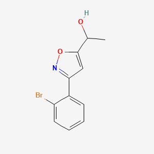 molecular formula C11H10BrNO2 B8224879 1-[3-(2-Bromophenyl)-1,2-oxazol-5-yl]ethanol 