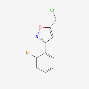 molecular formula C10H7BrClNO B8224884 3-(2-Bromophenyl)-5-(chloromethyl)-1,2-oxazole 