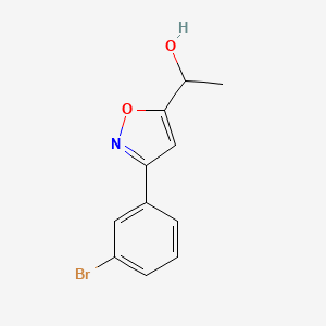 molecular formula C11H10BrNO2 B8224885 1-[3-(3-Bromophenyl)-1,2-oxazol-5-yl]ethanol 