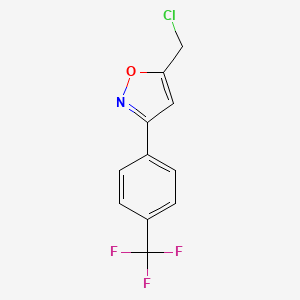 molecular formula C11H7ClF3NO B8224914 5-氯甲基-3-(4-三氟甲基苯基)-异噁唑 