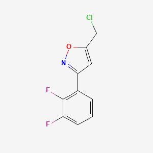 molecular formula C10H6ClF2NO B8224920 5-(Chloromethyl)-3-(2,3-difluorophenyl)-1,2-oxazole 