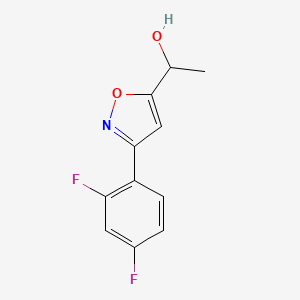 molecular formula C11H9F2NO2 B8224921 1-[3-(2,4-Difluorophenyl)-1,2-oxazol-5-yl]ethanol 