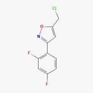 molecular formula C10H6ClF2NO B8224927 5-(Chloromethyl)-3-(2,4-difluorophenyl)-1,2-oxazole 