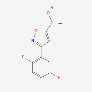 molecular formula C11H9F2NO2 B8224935 1-[3-(2,5-Difluorophenyl)-1,2-oxazol-5-yl]ethanol 