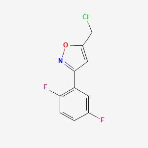 molecular formula C10H6ClF2NO B8224939 5-(Chloromethyl)-3-(2,5-difluorophenyl)-1,2-oxazole 
