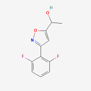 molecular formula C11H9F2NO2 B8224940 1-[3-(2,6-Difluorophenyl)-1,2-oxazol-5-yl]ethanol 