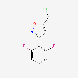molecular formula C10H6ClF2NO B8224944 5-(Chloromethyl)-3-(2,6-difluorophenyl)-1,2-oxazole 