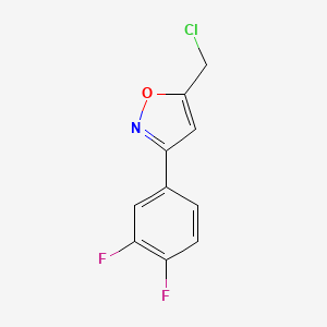 molecular formula C10H6ClF2NO B8224960 5-(Chloromethyl)-3-(3,4-difluorophenyl)-1,2-oxazole 