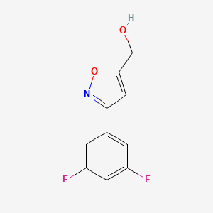 molecular formula C10H7F2NO2 B8224962 [3-(3,5-Difluorophenyl)-1,2-oxazol-5-yl]methanol 