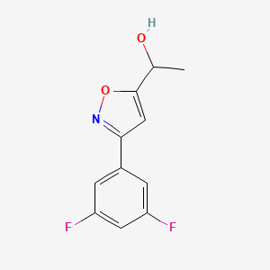 molecular formula C11H9F2NO2 B8224967 1-[3-(3,5-Difluorophenyl)-1,2-oxazol-5-yl]ethanol 