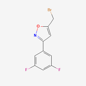 molecular formula C10H6BrF2NO B8224971 5-(Bromomethyl)-3-(3,5-difluorophenyl)-1,2-oxazole 