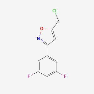 molecular formula C10H6ClF2NO B8224976 5-(Chloromethyl)-3-(3,5-difluorophenyl)-1,2-oxazole 