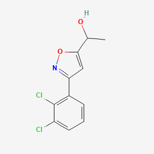 molecular formula C11H9Cl2NO2 B8224977 1-[3-(2,3-Dichlorophenyl)-1,2-oxazol-5-yl]ethanol 