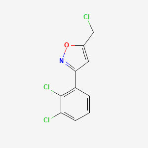 molecular formula C10H6Cl3NO B8224978 5-(Chloromethyl)-3-(2,3-dichlorophenyl)-1,2-oxazole 