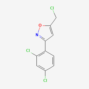 molecular formula C10H6Cl3NO B8224985 5-(Chloromethyl)-3-(2,4-dichlorophenyl)-1,2-oxazole 