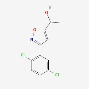 molecular formula C11H9Cl2NO2 B8224991 1-[3-(2,5-Dichlorophenyl)-1,2-oxazol-5-yl]ethanol 