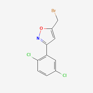 molecular formula C10H6BrCl2NO B8224998 5-(Bromomethyl)-3-(2,5-dichlorophenyl)-1,2-oxazole 