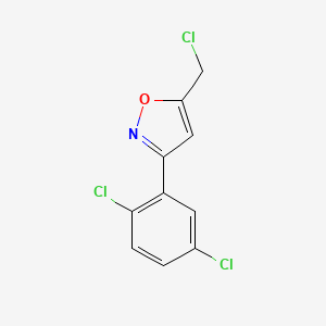 molecular formula C10H6Cl3NO B8225002 5-(Chloromethyl)-3-(2,5-dichlorophenyl)-1,2-oxazole 