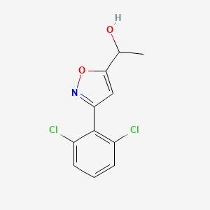 molecular formula C11H9Cl2NO2 B8225005 1-[3-(2,6-Dichlorophenyl)-1,2-oxazol-5-yl]ethanol 