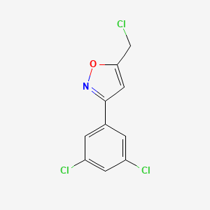 molecular formula C10H6Cl3NO B8225017 5-(Chloromethyl)-3-(3,5-dichlorophenyl)-1,2-oxazole 