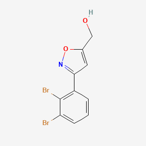 molecular formula C10H7Br2NO2 B8225023 [3-(2,3-Dibromophenyl)-1,2-oxazol-5-yl]methanol 
