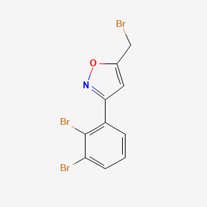 molecular formula C10H6Br3NO B8225032 5-(Bromomethyl)-3-(2,3-dibromophenyl)-1,2-oxazole 
