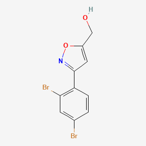 molecular formula C10H7Br2NO2 B8225040 [3-(2,4-Dibromophenyl)-1,2-oxazol-5-yl]methanol 