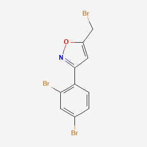 molecular formula C10H6Br3NO B8225047 5-(Bromomethyl)-3-(2,4-dibromophenyl)-1,2-oxazole 