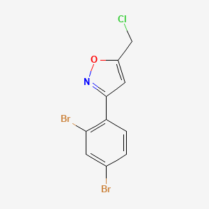 molecular formula C10H6Br2ClNO B8225051 5-(Chloromethyl)-3-(2,4-dibromophenyl)-1,2-oxazole 