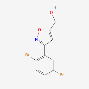 molecular formula C10H7Br2NO2 B8225056 [3-(2,5-Dibromophenyl)-1,2-oxazol-5-yl]methanol 