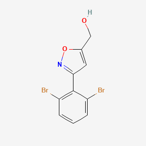 molecular formula C10H7Br2NO2 B8225077 [3-(2,6-Dibromophenyl)-1,2-oxazol-5-yl]methanol 