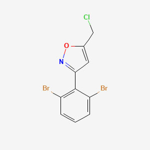 molecular formula C10H6Br2ClNO B8225090 5-(Chloromethyl)-3-(2,6-dibromophenyl)-1,2-oxazole 