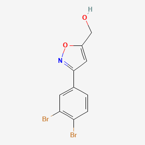 molecular formula C10H7Br2NO2 B8225096 [3-(3,4-Dibromophenyl)-1,2-oxazol-5-yl]methanol 