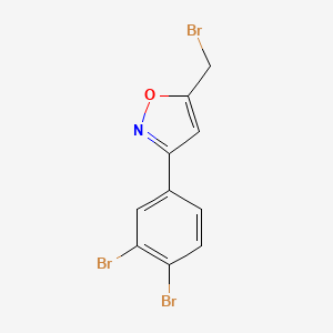 molecular formula C10H6Br3NO B8225102 5-(Bromomethyl)-3-(3,4-dibromophenyl)-1,2-oxazole 