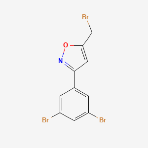 molecular formula C10H6Br3NO B8225123 5-(Bromomethyl)-3-(3,5-dibromophenyl)-1,2-oxazole 