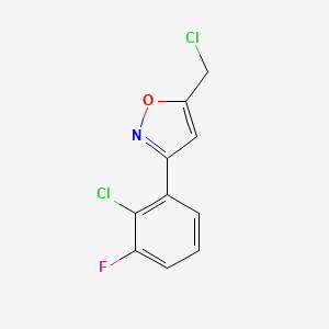 3-(2-Chloro-3-fluorophenyl)-5-(chloromethyl)-1,2-oxazole