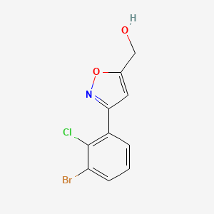 molecular formula C10H7BrClNO2 B8225354 [3-(3-Bromo-2-chlorophenyl)-1,2-oxazol-5-yl]methanol 
