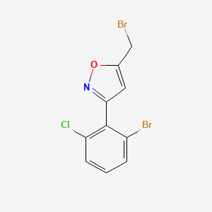 3-(2-Bromo-6-chlorophenyl)-5-(bromomethyl)-1,2-oxazole