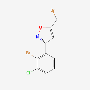 3-(2-Bromo-3-chlorophenyl)-5-(bromomethyl)-1,2-oxazole