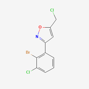 3-(2-Bromo-3-chlorophenyl)-5-(chloromethyl)-1,2-oxazole