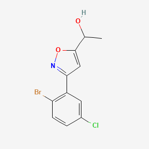 1-[3-(2-Bromo-5-chlorophenyl)-1,2-oxazol-5-yl]ethanol