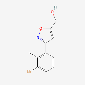 molecular formula C11H10BrNO2 B8225550 [3-(3-Bromo-2-methylphenyl)-1,2-oxazol-5-yl]methanol 