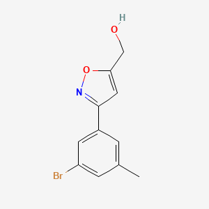 molecular formula C11H10BrNO2 B8225576 [3-(3-Bromo-5-methylphenyl)-1,2-oxazol-5-yl]methanol 
