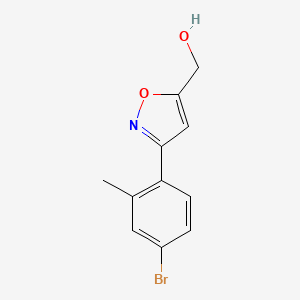 molecular formula C11H10BrNO2 B8225594 [3-(4-Bromo-2-methylphenyl)-1,2-oxazol-5-yl]methanol 